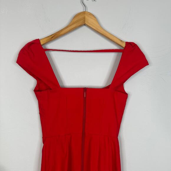 ASOS Vesper Bodycon Red Midi Dress - Picture 8 of 9